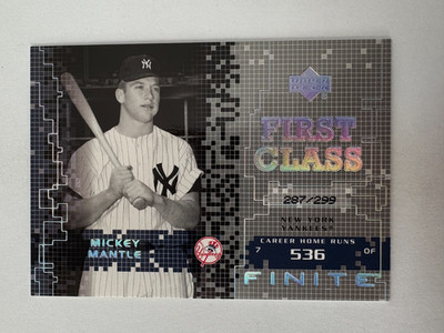 2003 Upper Deck Finite First Class Mickey Mantle #192 Yankees 287/299
