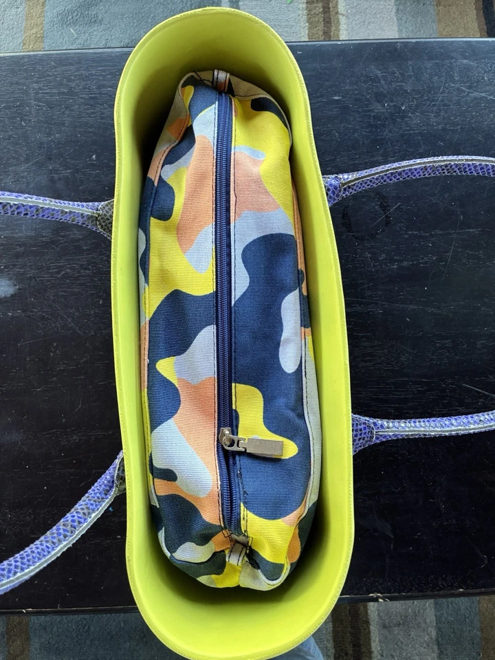 O Bag Classic Handbag, Green/Purple - Image 3 of 4