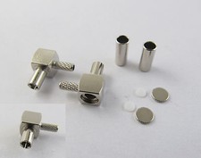 10pcs TS9 Male Plug Right Angle Crimp For RG174 RG316 LMR100 RG188 RF Connector