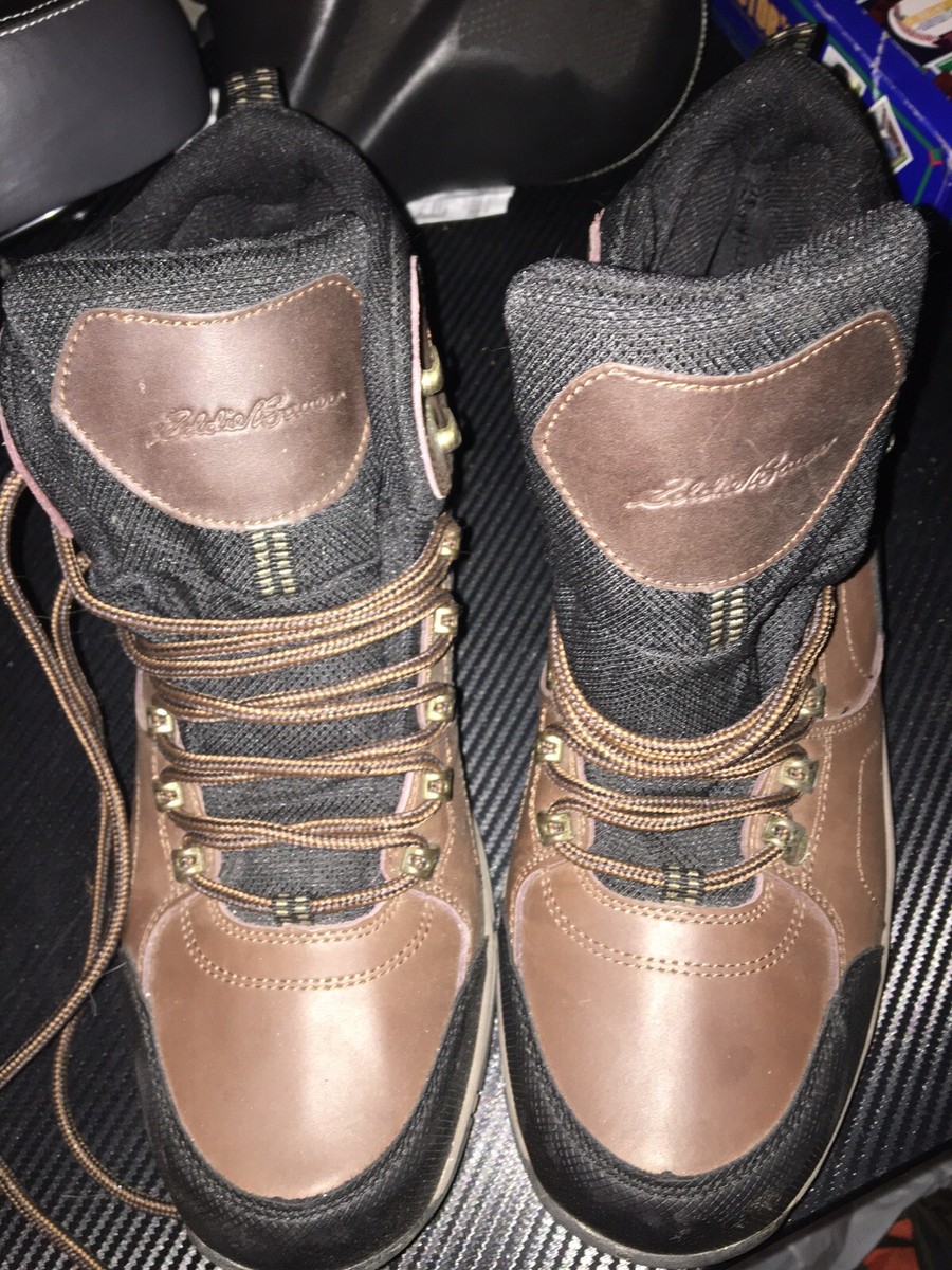 NEW EDDIE BAUER Mens Brown Leather ”Brad” Waterproof Hiking  display picture 1
