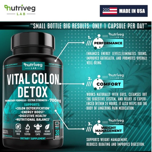 Nutriveg Lab® – Gut Health Supplements w/Green Tea Digestive Enzymes & Her... - Picture 5 of 6