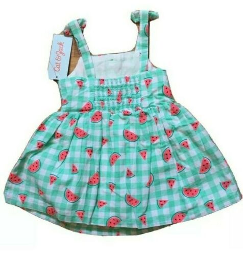 Vestido Cat and Jack Niñas Pequeñas Talla 18M Sin Mangas Como Nuevo Sandía Verano - Imagen 3 de 5