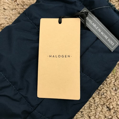 NWT Halogen Women's Blue Reversible Faux Fur Hooded Coat Jacket XS - Picture 4 of 4