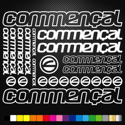 COMMENCAL - 23 Vinyl Decals Stickers Sheet Bike Frame Cycle Cycling Bicycle