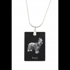 Briard, Berger De Brie - Crystal Pendant For Dogs, Photo Necklace, Unique
