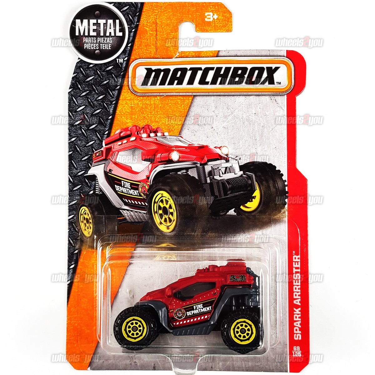 Matchbox SPARK ARRESTER #69 red Fire Department - MBX Heroic