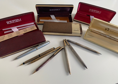 Stylo Sheaffer Argenté Vintage - Porte-mine Et Stylo Bille En Argent, Occasion De Collection