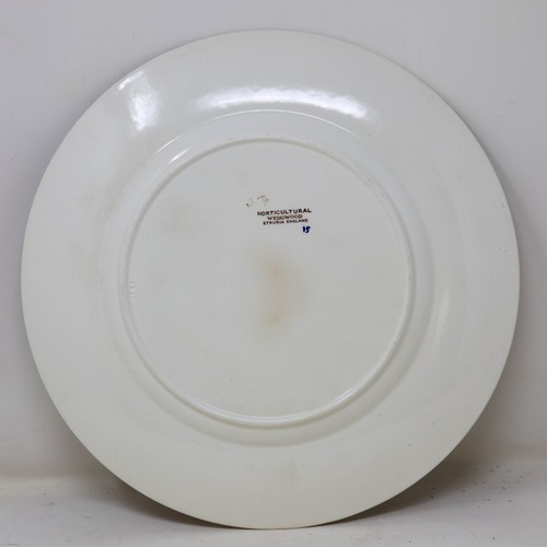 1879 Wedgwood Horticultural 10-7/8" Plate Polychrome Hand-Ptd Brown Transferware - Picture 15 of 15