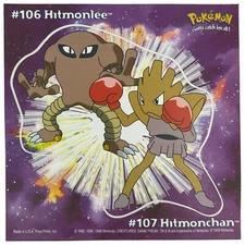 Pokemon Collect 'em Stick-Ups Hitmonlee #106 Large 4” Sticker Priss Prints