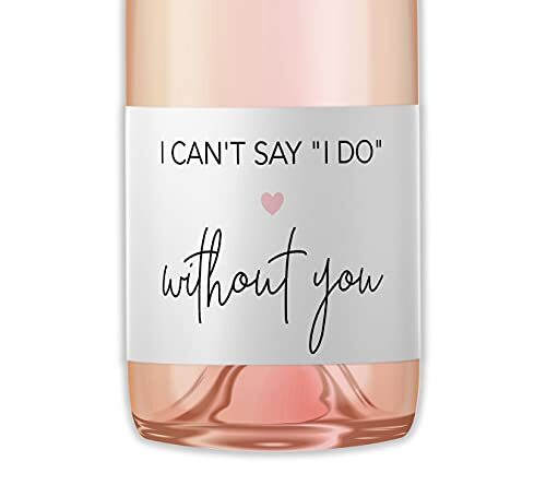 Bridesmaid Mini Champagne Labels ● SET of 10 ● Bridesmaid Proposal, I can't - Picture 2 of 9