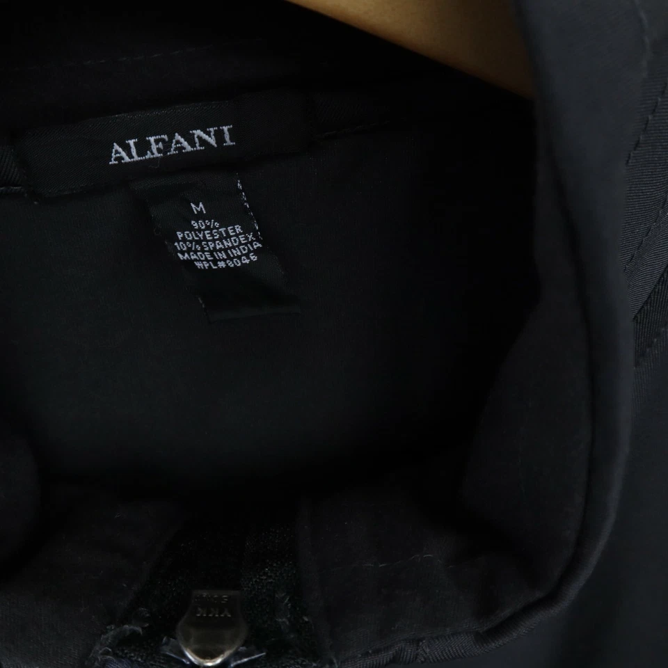 Куртка мужская Alfani на молнии размер M серая синяя с карманами стрейч без подкладки средняя - Изображение 4 из 4