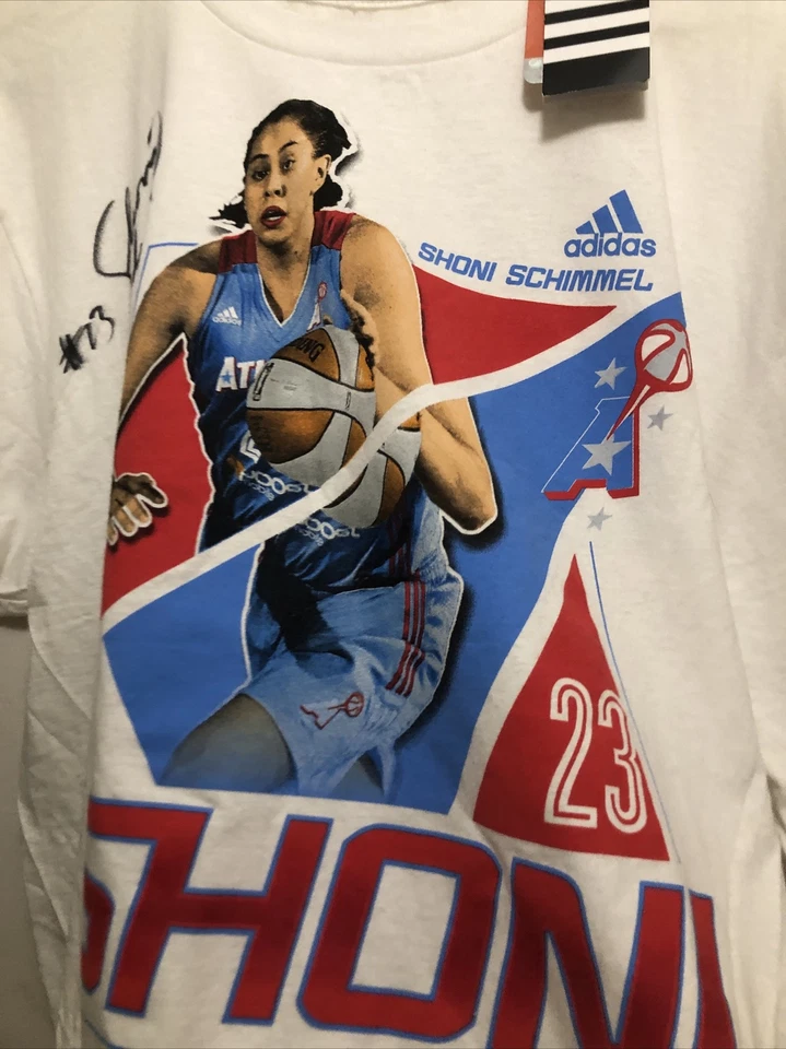 Camiseta de baloncesto WNBA Shoni Schimmel firmada para mujer todas las etiquetas Bad Girl Of B Ball. Foto 2 de 4
