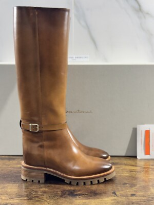 Santoni Stiefel Frauen Leder Luxury Frau Stiefel Santoni 38