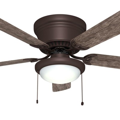 Hugger Ceiling Fan 52 In Led Espresso Bronze Flush Mount Indoor