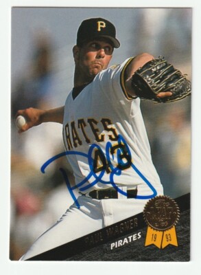 Paul Wagner Signed 1993 Leaf Card #466 Auto Pittsburgh Pirates Autograph COA