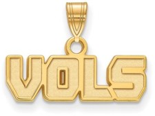 14K Yellow Gold University of Tennessee Small Pendant by LogoArt (4Y068UTN)