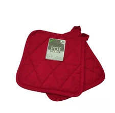 2pk Cotton Pot Holders Kitchen Cooking Banking Oven Pot Trivet Heat Resistat Mat