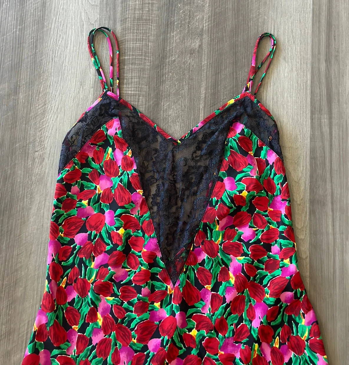 UNDERCOVER Abito slip tulipani vintage oro Victoria's Secret taglia M