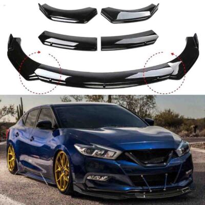 Glossy Black Front Bumper Lip Splitter Spoiler Diffuser Body For Nissan Maxima