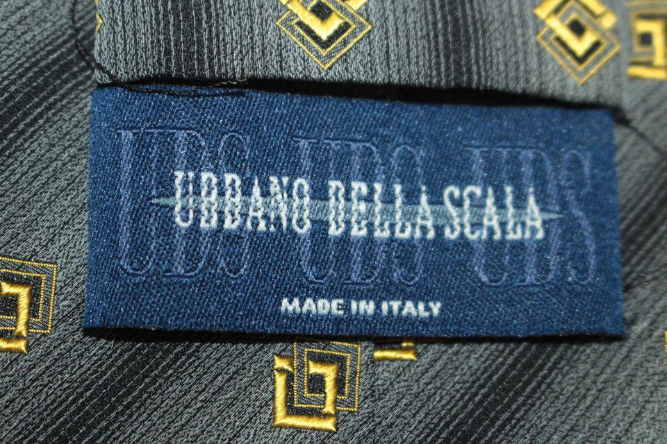 Corbata de seda URBANO DELLA SCALA Hecha en Italia F67793 Foto 4 de 4