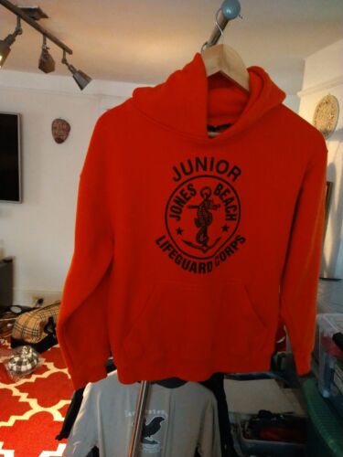 Vintage Official Jones Beach Jr Lifeguards Hoodie Size Youth Large New York  - Picture 1 of 4