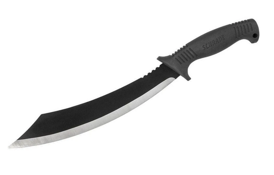 Machete Schrade Full Tang 18" hoja de acero inoxidable mango de goma Foto 2 de 3
