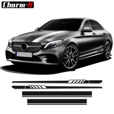 Calcomanías de rayas laterales traseras capó edición 1 para Mercedes Benz Clase C W205 sedán