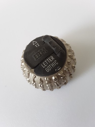 Two IBM Selectric Typewriter Element Balls Letter Gothic 12 & Courier 12 As Is - Picture 3 of 6