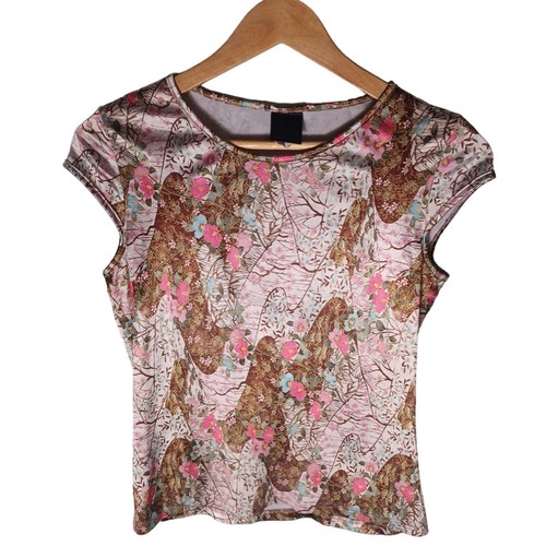 T-shirt bambino vintage donna media floreale rosa fata grunge cottagecore anni 90