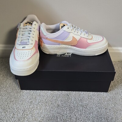New Nike Air Force 1 Shadow Orange Chalk Pink Glaze CI0919 111 Women Size 6
