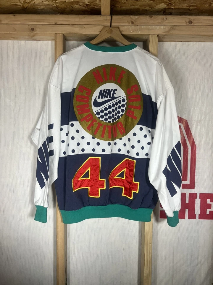 Vintage Final dos Anos 80 Nike Sport Cinza Gola Redonda Tamanho Grande Como Visto em Eazy-E - Imagem 4 de 4