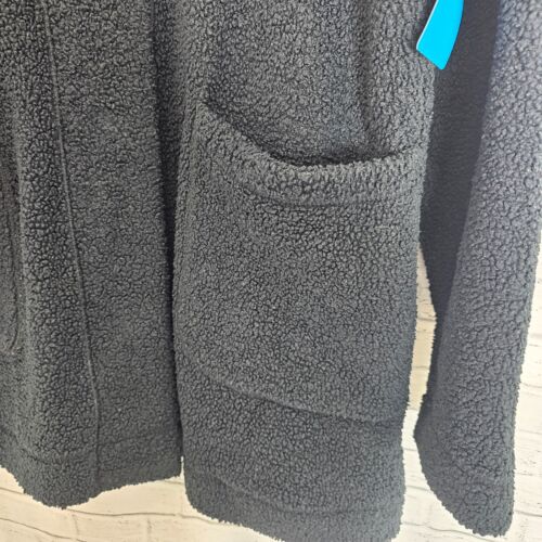 Columbia Women's Panorama Sherpa Fleece Jacket XL Black Long Snap Closure Warm - Picture 5 of 13