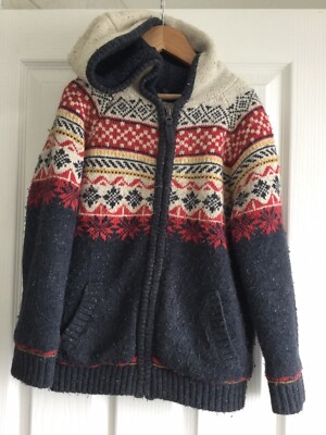 Fat Face Boys Hooded Cardigan Jacket With Zip Age 8-9 UK