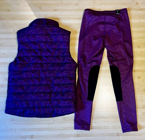 Kerrits Kids Vest Horse And Riding Pants, Design Winter Whinnies Size L NEW - Picture 6 of 6