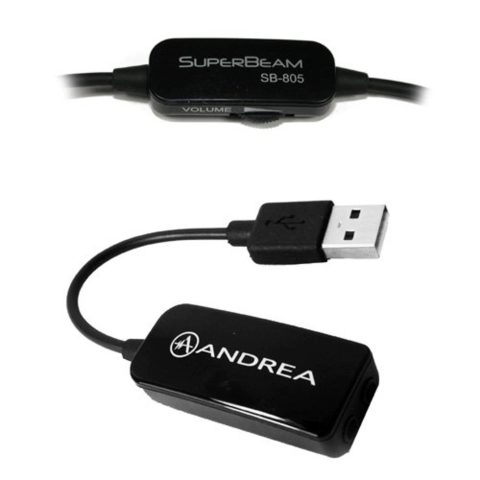 Andrea SuperBeam CANS High Definition Stereo Headphones with Microphone - Image 4 of 4