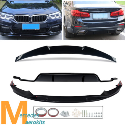 For BMW G30 M Sport KIT 2017-2022 Front Lip Rear Diffuser Trunk Spoiler M4 Style