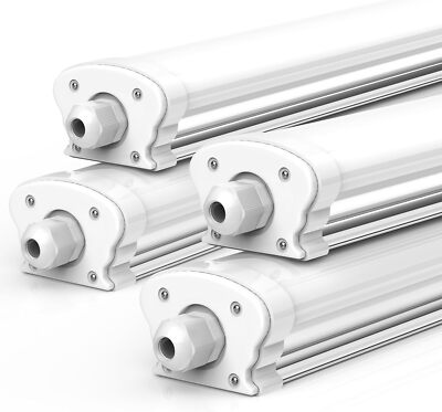  Neu 30W 120cm LED Röhren Feuchtraumleuchte Werkstatt Garage Lampe Deckenleuchte
