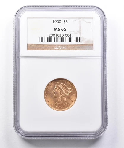 MS65 1900 $5 Liberty Head Gold Half Eagle NGC *4146