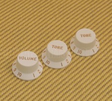 099-2035-000 Genuine Fender White Knob Set for Strat