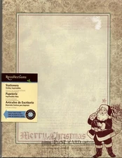 New - Merry Christmas Jolly Santa Claus Theme Computer Letter Paper - 50 Sheets 