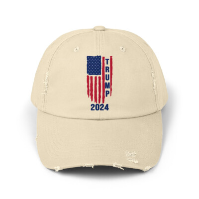 Trump Distressed USA Flag 2024 President Donald J Trump Unisex Distressed Cap