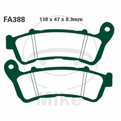 EBC Bremsbeläge Carbon Organic Für Roller & Mofas - SFAC086 - Maße 77,3x42,2x7,2mm - TÜV/ECE R90 Geprüft
