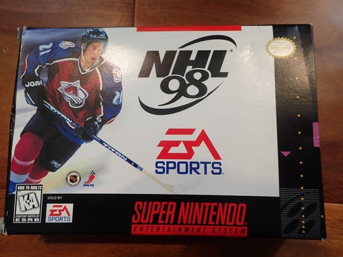 NHL 98 (Super Nintendo SNES EA Sports) Completo, CIB, auténtico, probado