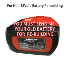 Battery Rebuild Service For HILTI 18 Volt 2.0Ah NICD SFB 180 SFB185