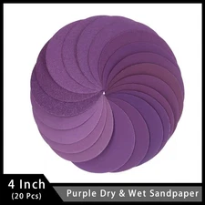 20PCS 3in Aluminum Oxide Sandpaper 60-10000 Grit Sanding Discs Paper Hook Loop