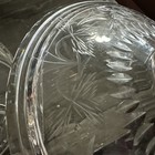 Antique Etched CANDY DISH Divided w/Lid STERLING KNOB Finial — photo 5