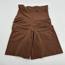 Spanx Shapewear Shorts Womens Large Brown High Waisted Power Series Control