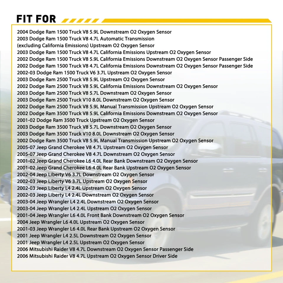 Sensor de oxígeno aguas arriba y aguas abajo Jeep Wrangler 2001 para Mitsubishi Raider 2006 Foto 3 de 4