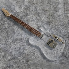 4 Electric Guitar 6 Strings Acrylic body Maple neck Blue LED