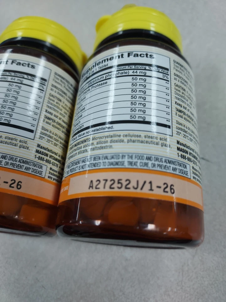 Lot of 2 Plant-Based Ultra Digestive Enzymes, 60 Tablets total 120 Exp 01/2026 - Image 4 of 4